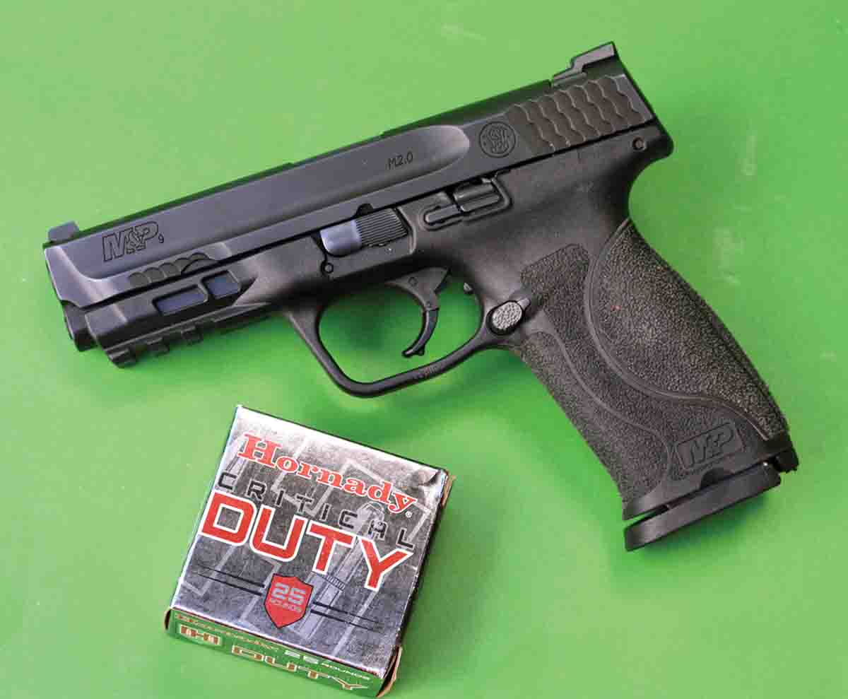 The striker-fired Smith & Wesson M&P M2.0 9mm has roots that date back to 1954 to the notable Model 39 pistol, which was highly innovative during that era.